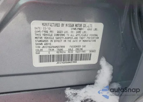 2010 Infiniti G37 from USA, damaged, VIN JN1CV6AR9AM457899